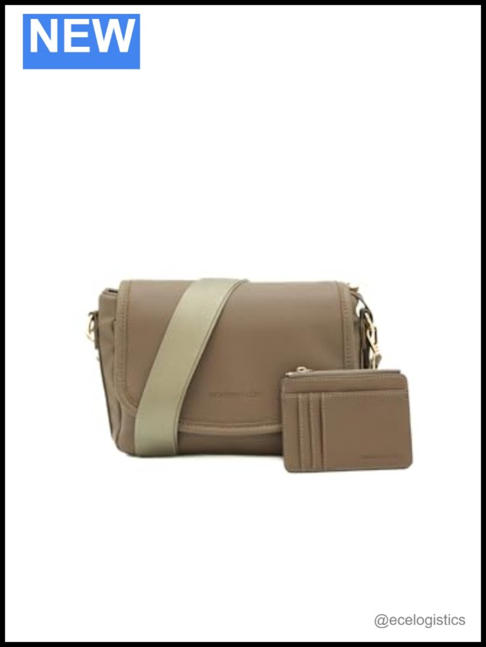 Vegan Leather Crossbody Sling Bag with Matching Wallet & Key Fob